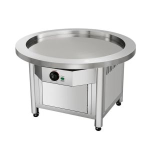 Customizable Round Teppanyaki Grill Table with Smoke Exhaust