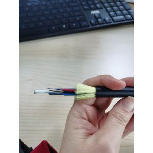 24 hilos 48 core ADSS Aramid Yarn Cable Fibre Optic Cable 80m 100m120m 200m