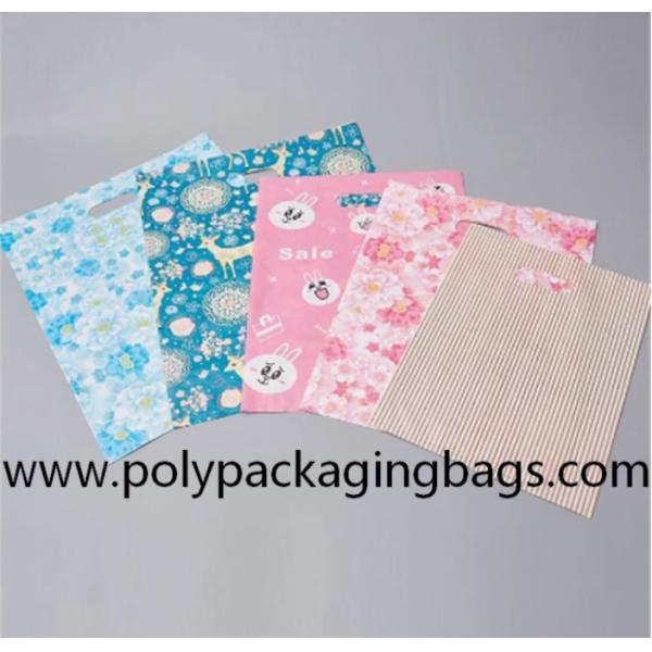 Clothes Packaging HDPE Plastic Die Cut Handle Bags