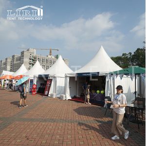 3x3m Aluminium Pagoda Tents With Plain PVC Sidewalls