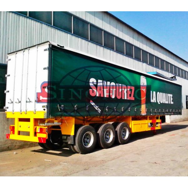 Buy 14m Tri Axle Heavy Duty Semi Trailers , Bulk Cargo Dry Van Semi Trailer at wholesale prices