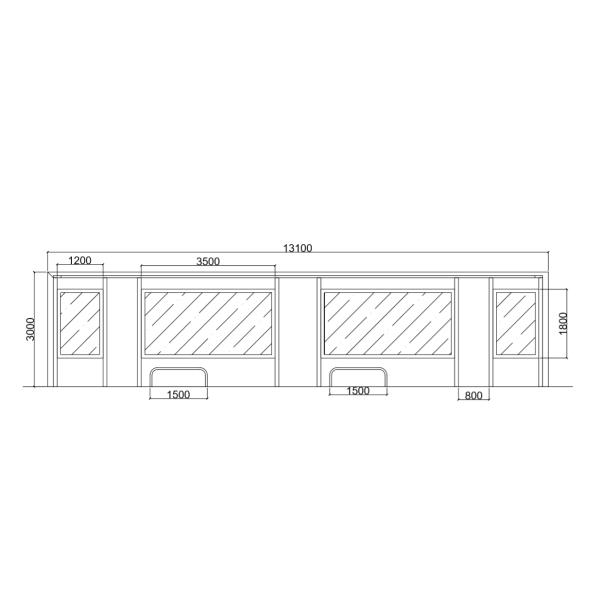 6 Hours/Night Glass Bus Shelter