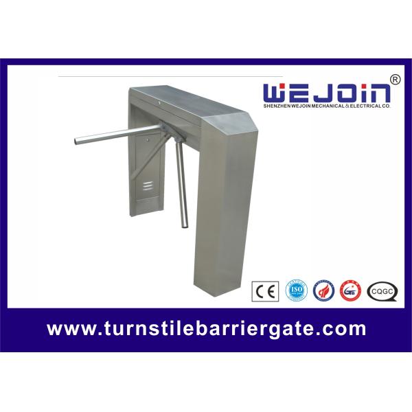 Vertical Pedestrian Tripod Half Height Turnstile , Automatic Gate Barrier Rfid
