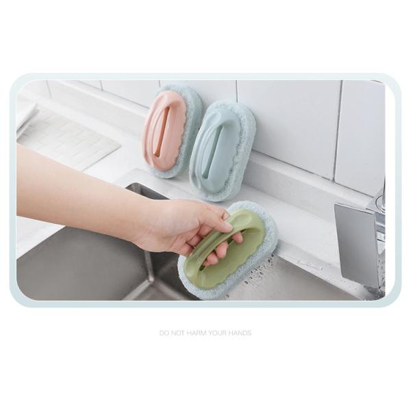 Dropshipping House hould Strong band bathtub brush with handle decontamination Kitchen Cleaning Magic Brush