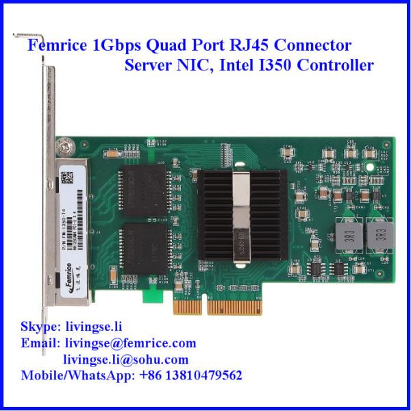 Buy 10/100/1000Mbps RJ-45 Copper Cable*4, (10/100BASE-T, 1000BASE-T), LC Fiber Server NIC at wholesale prices