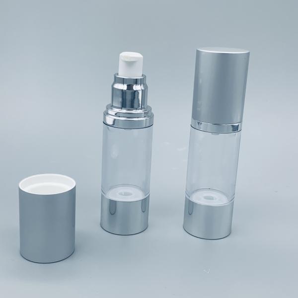 Silver transparent PP airless lotion pump bottle cosmetic packaging lotion