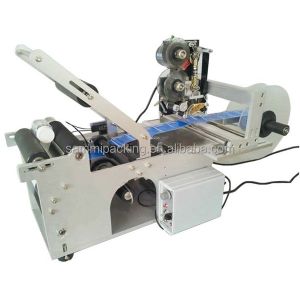 Semi Automatic Round Bottle Labeler, Labeling Machine with Production Date,batch