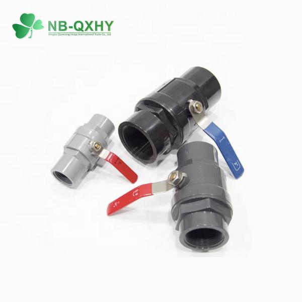 Buy QX Stainless Steel Handle Plastic PVC 2 Pieces Ball Valve with Socket/Threaded End at wholesale prices