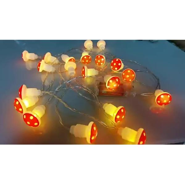 Buy Christmas String Lights LED Mushroom Battery Powered Fairy Lights Indoor Outdoor Christmas Decorations for Party Wedding Xmas at wholesale prices