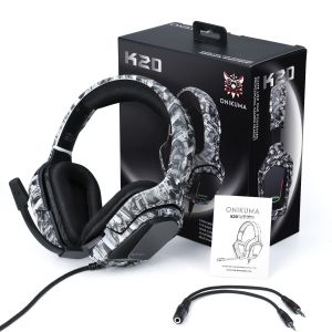 Noise Cancelling ABS PC Camouflage Gaming Headset DC5V ONIKUMA K20
