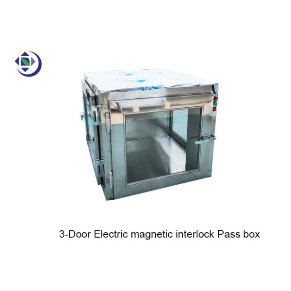 Buy L Type Doors Electric Interlock 304 Stainless Steel Pass Box For Cleanroom at wholesale prices