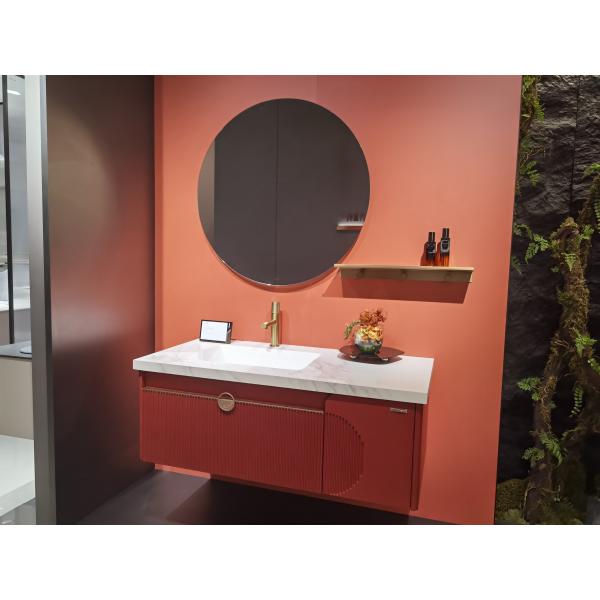 Complete bathroom vanity set with storage space and elegant design