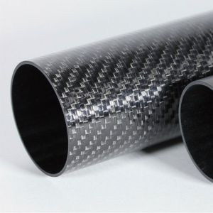 China 40mm Woven Finish Roll Wrapped Carbon Fiber Tube High Strength on sale