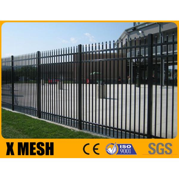 6 Point Welds Security Metal Fencing Black Aluminium Palisade Fence