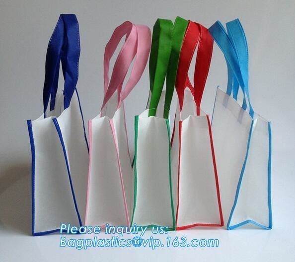 Promotional custom fabric reusable shopping bag metallic laminated non woven bag