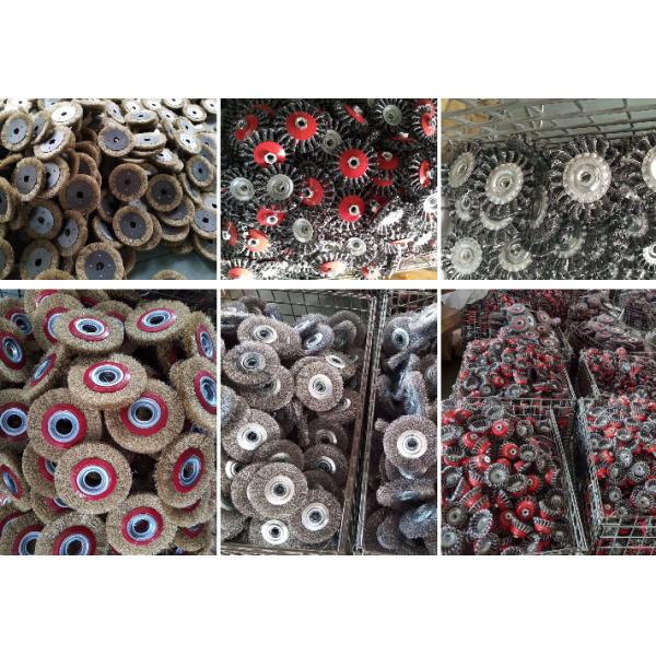 Flat Crimped Wire Wheel Brush for Metal Polishing Galvanized iron OEM Accepted