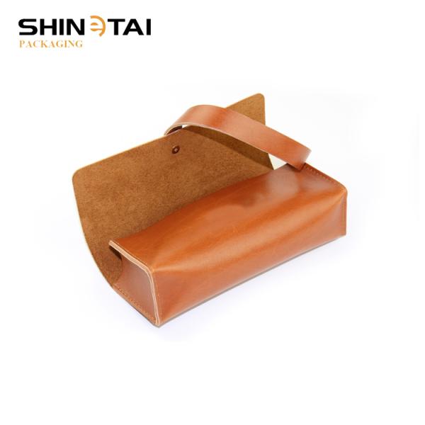Soft pu leather sewing eyewear glasses sunglasses case