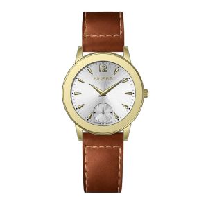China Movement Stainless Steel Case Watches Genuine Leather WaterProof on sale