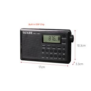 Display Handheld Bluetooth Radio 108MHZ Bluetooth Clock Radio With Folding