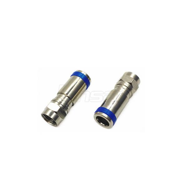 Twist On CCTV Male Coaxial Cable Compression F Connector For TV Transmission
