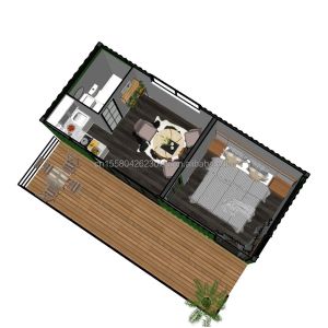 Modern Design Prefabricated Wooden Container House Expandable Office with Steel