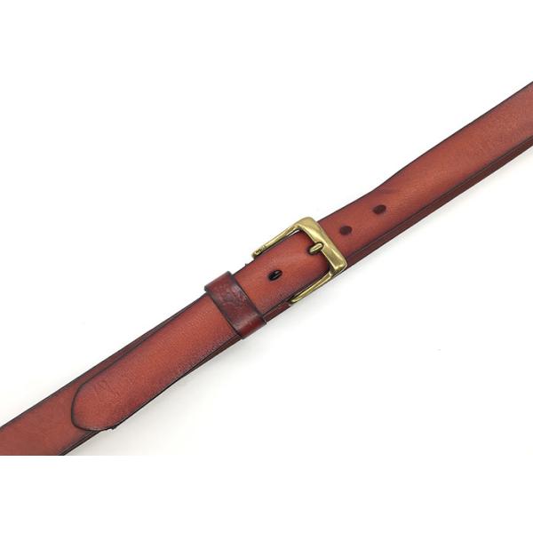 30mm Mens Genuine Leather Dress Belt Brown With Pin Buckle Removable
