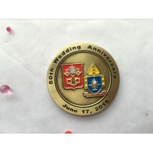 Wholesale Cheap Custom Metal Navy Challenge Coin With Velvet box