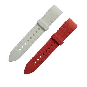 Wear Resistant 22mm Curved Rubber Strap With 365 Days Warranty