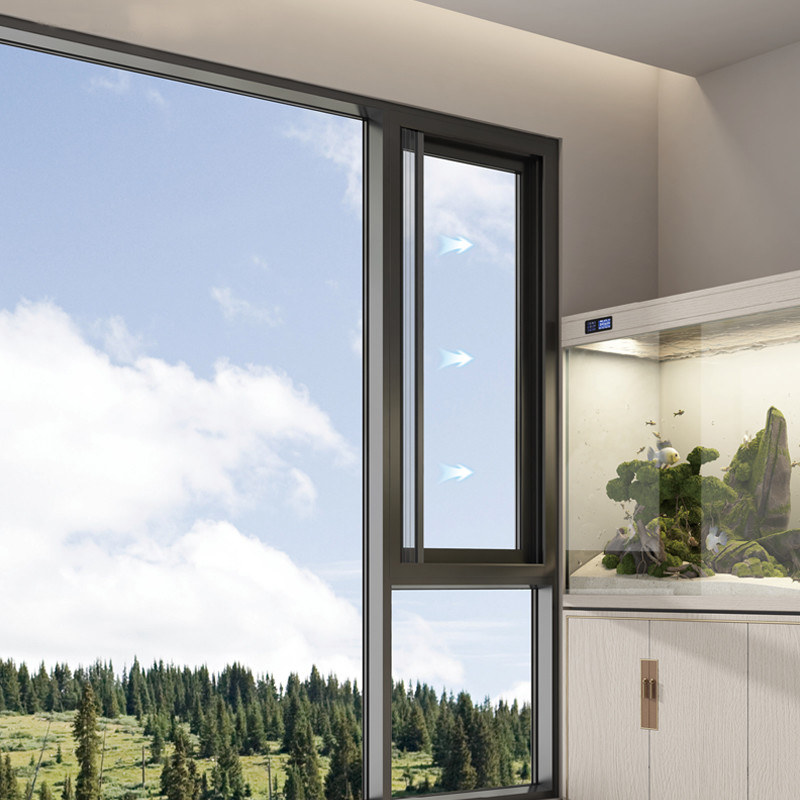 Waterproof Windproof Aluminum Wood Window Composite Sunshade window