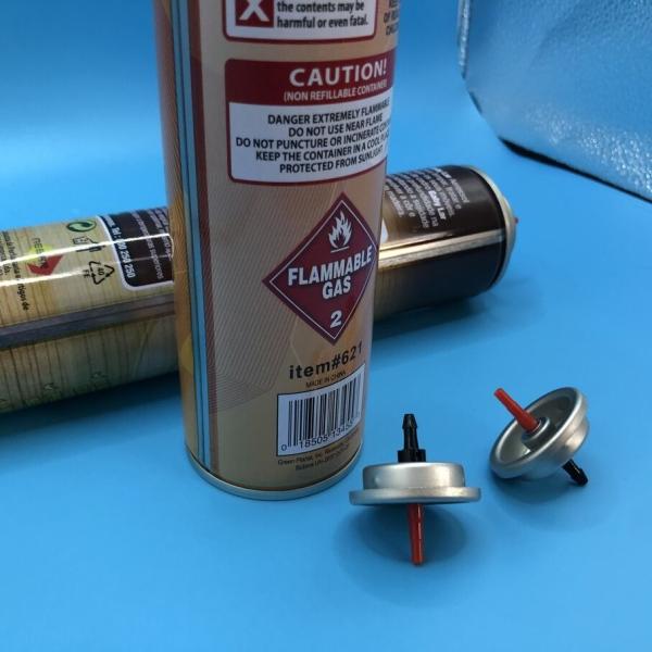 Plastic/Metal Gas Lighter Refill Valve Clear Lacquered Tinplate Cup and Buna Gasket