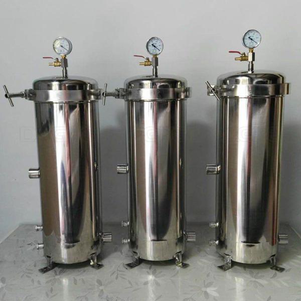 Industrial Juice Milk Dairy Multi Cartridge Housing Oil Pipeline Duplex Filtration System