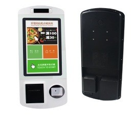 White 21'' Capacitive Touch Screen Bill Kiosk with SDK Function and 80mm Built