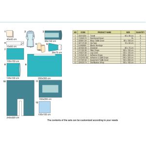 Orthopaedic Sterile Surgical Hip Drape Pack SMS PP PE Material