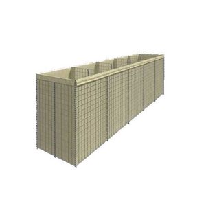 Green 76x76mm HESCO Wall Wire Basket Rock Retaining Wall