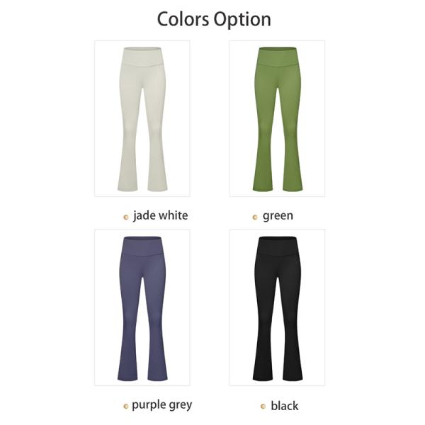 Flared Leg Pocket Yoga Pants Women High Wasit Leggings With Hidden Pocket