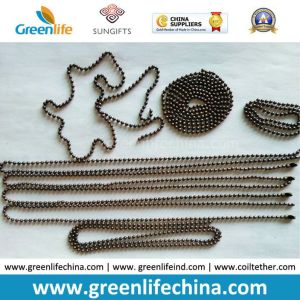 Custom Packing in Roll Silver Plated Metal Bead Fastenering Chain