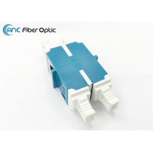 Quality LC Quad Fiber Optic Adapters Stackable Four Port in Blue Green Aqua Colors for sale