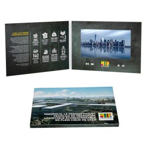 Customized High Resolution 7 Inch Video Book, Video Booklet, Lcd Screen Video