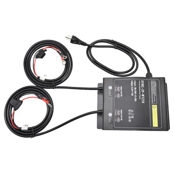 Waterproof Marine Trickle Charger 12V 10A 2 Bank 20A Lithium AGM Gel Lifepo4 Battery Charger
