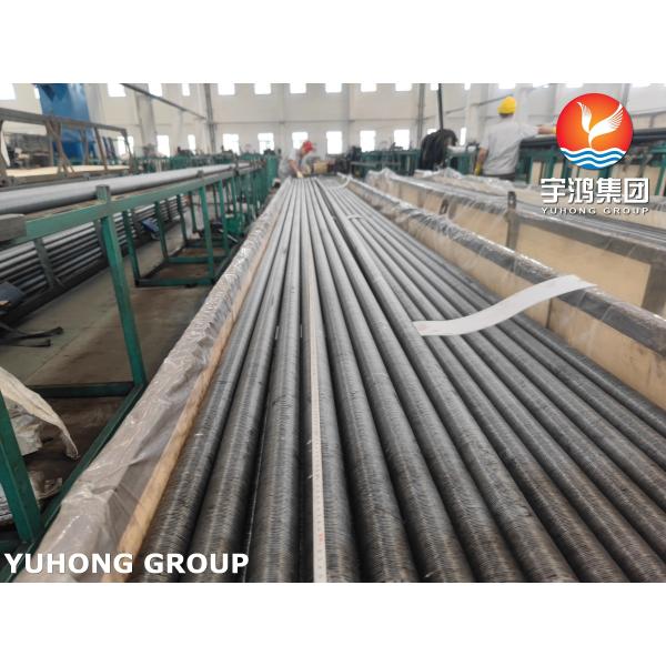 SA209 Wound L Finned Heating Pipe ASME Welded Base Tube With AL1060 Fins In Air