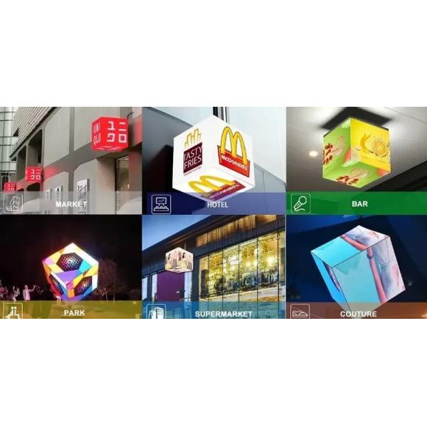 Indoor P2.5 Full Color Magic Cube LED Display 320*320*320mm For Advertising