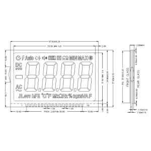 VDD 3V Customized TN LCD Display Positive Transflective LCD Screen