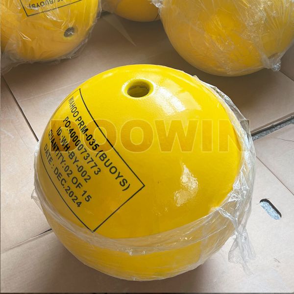 Spherical Foam Buoy with Polyurethane Elastomer Skin and Self-fendering for