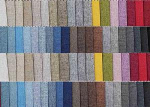 Quality Dobby Texture Linen Upholstery Fabric For Sofa Furniture Multi Color for sale