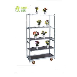 Hand Flower Danish Container Cart Hot Galvanizing RUBBER Wheel