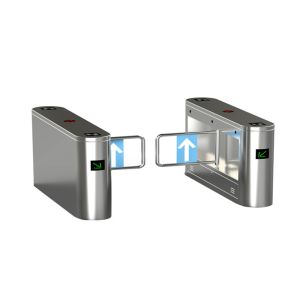 DC24V Waterproof Swing Barrier Gate IR Beam With Biometric System