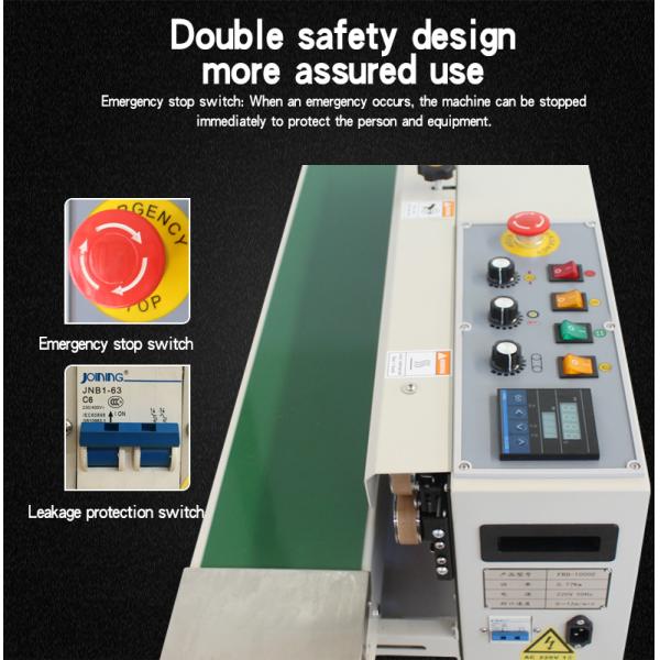 220V/110V Aluminum Plastic Bag Heat Sealing Machine with Continuous Solid Ink Date Print