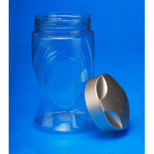 Clear Plastic Airtight Storage Jars With Screw Cover Food Grade PET Material