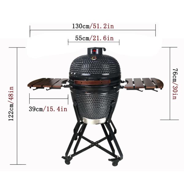 KIMSTONE Kamado Barbecue 21 Inch De Table for Garden Stone Tandoor Komoto Grill Parrilla weber Rvs Gift