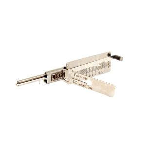 New 2-in-1 LISHI Stainless Steel Silver Decoder Lock Picks Locksmith Tools